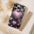 thumbnail image 6 of Heart - themed Sparkling Rhinestone Phone Case for Couples, Compatible with iPhone 11/12/13/14/15/16 (Pro Max/Plus) | Romantic Valentine's Day Gift for Her Him, 6 of 9