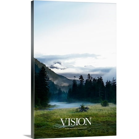 Great BIG Canvas | Kate Lillyson Premium Thick-Wrap Canvas entitled Inspirational Poster: The best way to see the future is to create (Wishing All The Best For Future Endeavours)
