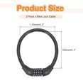 thumbnail image 2 of Uxcell Bike Lock Cable, Resettable Combination Security Cable Lock Self Coiling Cable Lock Bike Bicycle Lock Combination Lock Black, 2 of 7