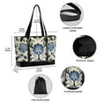 thumbnail image 2 of FORMRS Canvas Laptop Tote Bag for Women with 15.6" Computer Compartments Shoulder Handbag, Blue Floral, 2 of 7