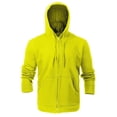 thumbnail image 4 of Flame Resistant FR Fleece Hoodies Zip-Up Sweater - 100%C - 12 oz - Yellow Color - Size: 2XL, 4 of 6