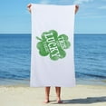 thumbnail image 3 of CafePress - Lucky Shamrock - Large Beach Towel, Soft 30"x60" Towel with Unique Design, 3 of 4