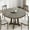 #1 Gray, variant on 47-Inch Round Wooden Dining Table, Farmhouse Style for 4-6 People with Adjustable Legs, Sturdy Wood Top, and Rustic Design for Dining Room and Living Room (Brown)
