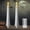 2 Pcs, variant on JJV 4 Pcs Halloween Ghost Flameless Taper Candles with Remote and Timer, White LED Flickering Candle Faux Wax Spooky Ghost Face LED Candles Set, 10.6 x 1.3 Inch Each, Halloween Party Decorations