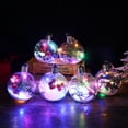 thumbnail image 2 of 6 bolas navideñas brillantes con luces LED colgantes, bolas rellenables, adornos colgantes para árbol de Navidad para fiestas, 2 of 12