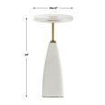 thumbnail image 3 of Uttermost Sora Glass Drink Table in White, 3 of 7