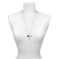 thumbnail image 3 of Delight Jewelry Silvertone Small Maroon Megaphone Always My Mother Bar Zoe Necklace, 3 of 4