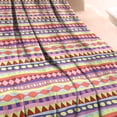 thumbnail image 3 of Pink Striped Geometric Pattern Blanket,Comfortable Soft Lamb Wool Throw Blanket,All Season,Warm Lightweight Blankets for Sofa Bed Couch Living Room Chair,60"x80", 3 of 4