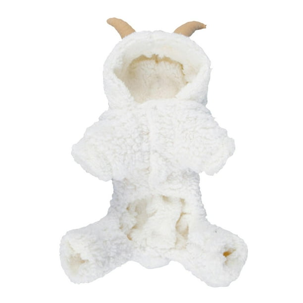 Disfraz de oveja Disfraz de perro gato mascota cómoda ropa de perro elegante cálido disfraz de peluche de invierno para Halloween de Navidad - L Magideal Disfraz de oveja