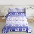 thumbnail image 2 of jejeloiu Kawaii Girls Bowtie Queen Comforter Set,Cartoon Cute Bow Bedding Sets,White Purple Bedding Comforter Set For Kids,Breathable Home Decor Reversible,3-Piece, 2 of 8