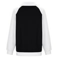 thumbnail image 4 of TTUHYWXI Women Bomber Jacket Zip Up Denim Patchwork Varsity Baseball Denim Jacket (White, S), 4 of 8