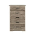 thumbnail image 3 of Prepac Rustic Ridge Farmhouse Dresser, Brown Dresser for Bedroom, Chest of Drawers with 5 Drawers 18.5"D x 27.5"W x 43.5"H, DDBR-1605-1, 3 of 12