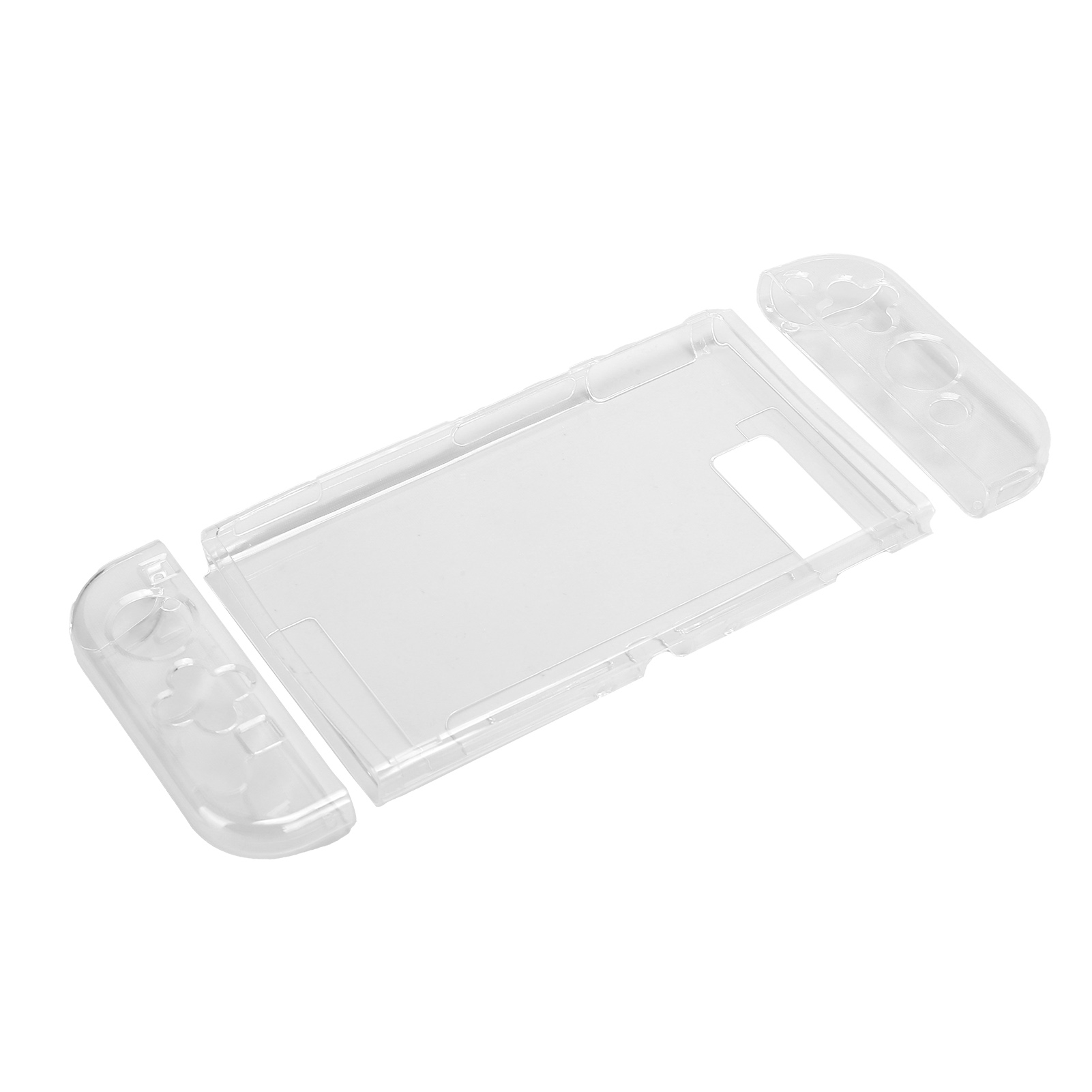 Funda protectora transparente premium Riousery para consola Nintendo Switch, carcasa tipo split de TPU duradero para mejor agarre y resistencia a rayaduras, accesorio de juego definitivo, paquete de 3 3