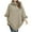 Khaki, variant on ZQUUVOU Women's Fall Winter Knit Cape Poncho Solid Color Pullover Faux Fur Trim Cable Knit Chunky Turtleneck Cardigan Beige