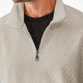 thumbnail image 4 of Feancey Mens Quarter Zip Pullover Quilted Sweatshirt Geometric Texture Long Sleeve Lapel Fall Tops Solid Color Casual Sweatshirts for Men Khaki XL, 4 of 9