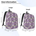 thumbnail image 4 of Daiia Violets Flowers Vintage Canvas Backpack for Men and Women ,Hiking Backpack,Travel Laptop Bag for School,Large Capacity Backpack, 4 of 8