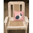 thumbnail image 2 of Carolines Treasures BB7958PW1414 Dutch Rabbit Pink Check Fabric Decorative Pillow, 14 x 14 in., 2 of 4