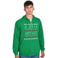 thumbnail image 5 of Ugly Christmas Lights Lets Get Lit Zip Up Hoodie Men's Women's Brisco Brands M, 5 of 5