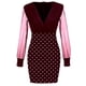 thumbnail image 5 of Vestido de fiesta con cuello en V elegante retro sexy de malla con estampado de puntos a la moda para mujer Pompotops hdfakjf7510, 5 of 6