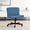 Navy Blue, variant on TMV Criss Cross Chair: Modern Armless Office Chair, Desk Chair, Vanity Chair, Computer Chair for Home and Office,Beige