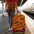 thumbnail image 3 of Stretch Luggage Cover XL(29-32in)– Elastic Travel Suitcase Protector with Handle Openings & Bottom Closure, Washable Polyester Spandex Suitcases Cover, Leopard Animal Print, 3 of 5