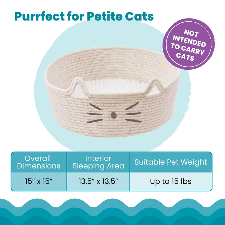 Catstages Bed & Basket Retreat 2-in-1 Cat Bed, White photo 5