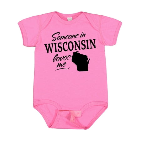 

Inktastic Someone in Wisconsin Loves Me Gift Baby Boy or Baby Girl Bodysuit