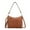 Cognac, variant on MKF Collection Vegan Leather Women's Shoulder Bag, Classy Crossbody Purse Handbag by Mia K - Wine