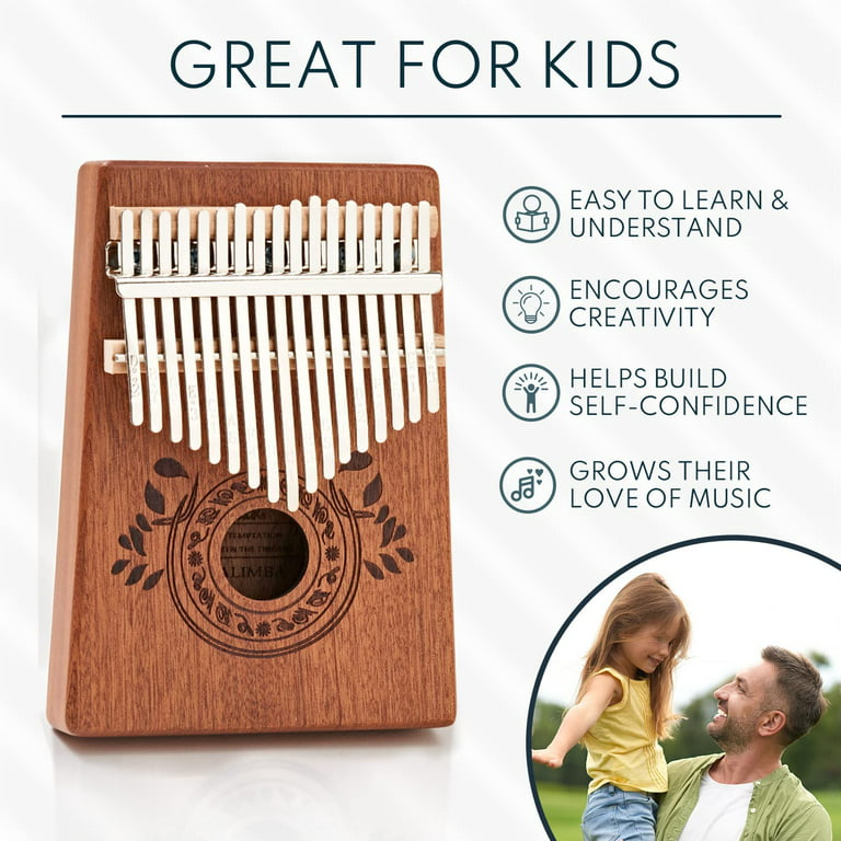 internettet snave klæde sig ud UNOKKI Mahogany Kalimba 17-Key Thumb Piano with Instruction Book and Tuning  Hammer Portable Personal Musical Instrument for Kids and Adults, Beginners  to Professionals Color: Light Brown - Walmart.com