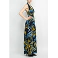 thumbnail image 2 of Connected Apparel V-Neck Crossed Shoulder Empire Waist Multi Print Jersey Maxi Dress by Curated Brands, 2 of 4