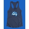 thumbnail image 3 of July  4Th Slogan Racerback Tank Women -Image by Shutterstock, Female x-Large, 3 of 4