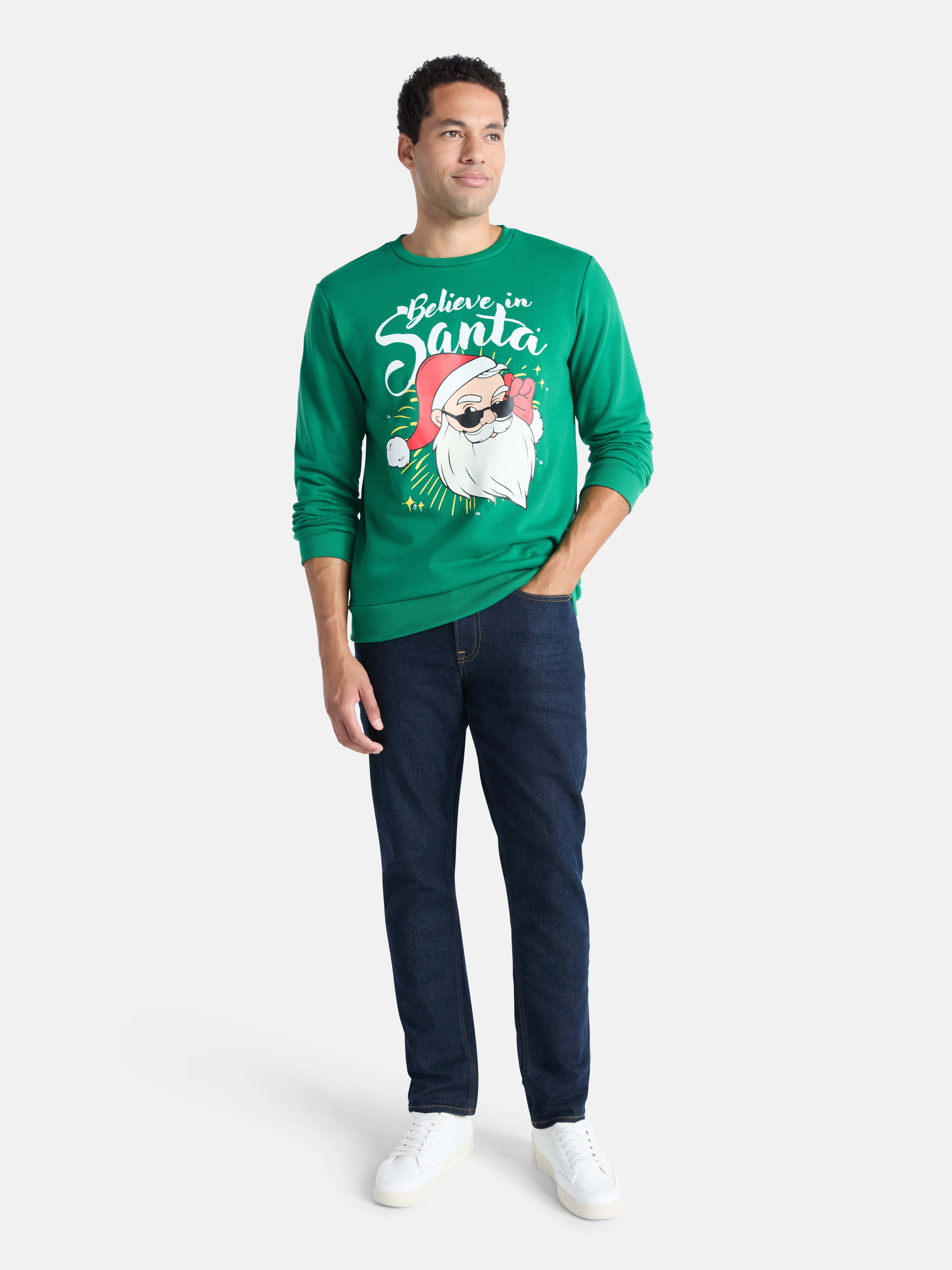 Men's Christmas Light Up Graphic Sweatshirt from Holiday Time, Sizes XS-3XL