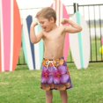 thumbnail image 4 of FORMRS Boys Swim Trunks Quick Dry Mesh Liner Boardshorts Sizes XS-XL, Large Purple Flowers, 4 of 7