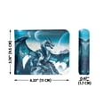 thumbnail image 4 of WIRESTER RFID Blocking Bifold Wallet for Men, Slim Leather Credit Card Holder with ID Window - Blue Dragon, 4 of 6