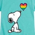 thumbnail image 3 of Peanuts - Snoopy Rainbow Heart - Toddler & Youth Girls Short Sleeve Graphic T-Shirt, 3 of 6