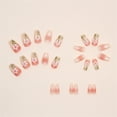 thumbnail image 3 of Fofosbeauty 24pcs Press on False Nails Tips, Square Fake Nails, Square Powder Blusher Flowers, 3 of 7