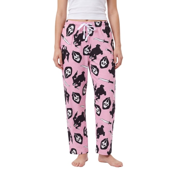 Ghostface All-Over Print Women's Pink Sleep Pajama Pants -XL