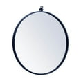 thumbnail image 6 of Midcentury Modern Metal Round Frame Mirror With Decorative Hook 21" - Blue, 6 of 6
