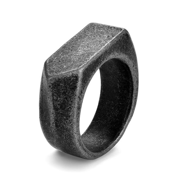 Anillo Jiayiqi para hombre, anillo Punk Rock Smooth 316L de acero inoxidable, anillo de sello para hombre, joyería de fiesta de Hip Hop, venta al por mayor, anillo de boda para hombre Dengxun unisex
