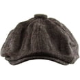 thumbnail image 3 of Herringbone Applejack Wool Blend Newsboy Gatsby Ivy Hat Golf Driver Ascot, 3 of 6
