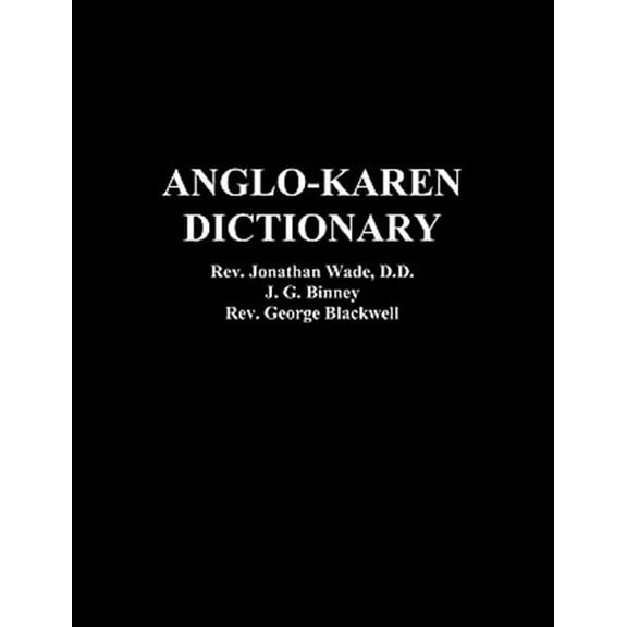 Anglo-Karen Dictionary (Paperback)