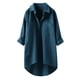 thumbnail image 1 of Blusa de trabajo con botones para mujer: camisa lisa de manga larga, poliéster, cuello en V abotonado, bolsillo en el pecho, estilo informal de negocios, tallas S-XXXL, contorno de pecho 114-144 cm., 1 of 4