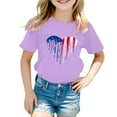 thumbnail image 6 of Coerni Girls Boys T Shirt Summer Boys Girls 4th Of July American Flag Patriotic Short Sleeve Shirt Casual T Shirt Tops, 6 of 7