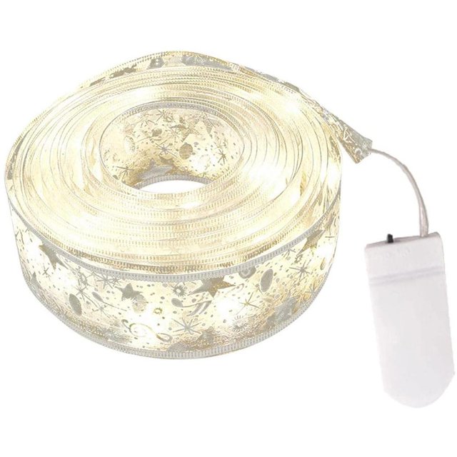 Luces De Hadas 20 Cinta Led Luces De Navidad Con Pilas Árbol De Navidad Luz Decoración Navideña Vogacara HA044778-01