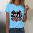 thumbnail image 2 of Duqingm Patriotic Tops for Women Patriotic Eagle and Flag 250 Years 1776-2026 T-Shirt Sky Blue,XL, 2 of 7