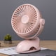 thumbnail image 1 of Ventilador portátil con carga USB, clip, ventilador de escritorio, 4 W, color rosa, 1 of 5