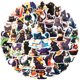thumbnail image 1 of Paquete de pegatinas Black Cats Anime, vinilo impermeable, 50 unidades, 1 of 3