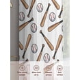 thumbnail image 6 of Baseball Sheer Curtains 2 Panels Set Retro Sports Style Baseball Bats Minimalist Modern Sheer Window Curtains Light Filtering Rod Pocket Voile Drapes for Bedroom Living Room 52"x63", 6 of 8