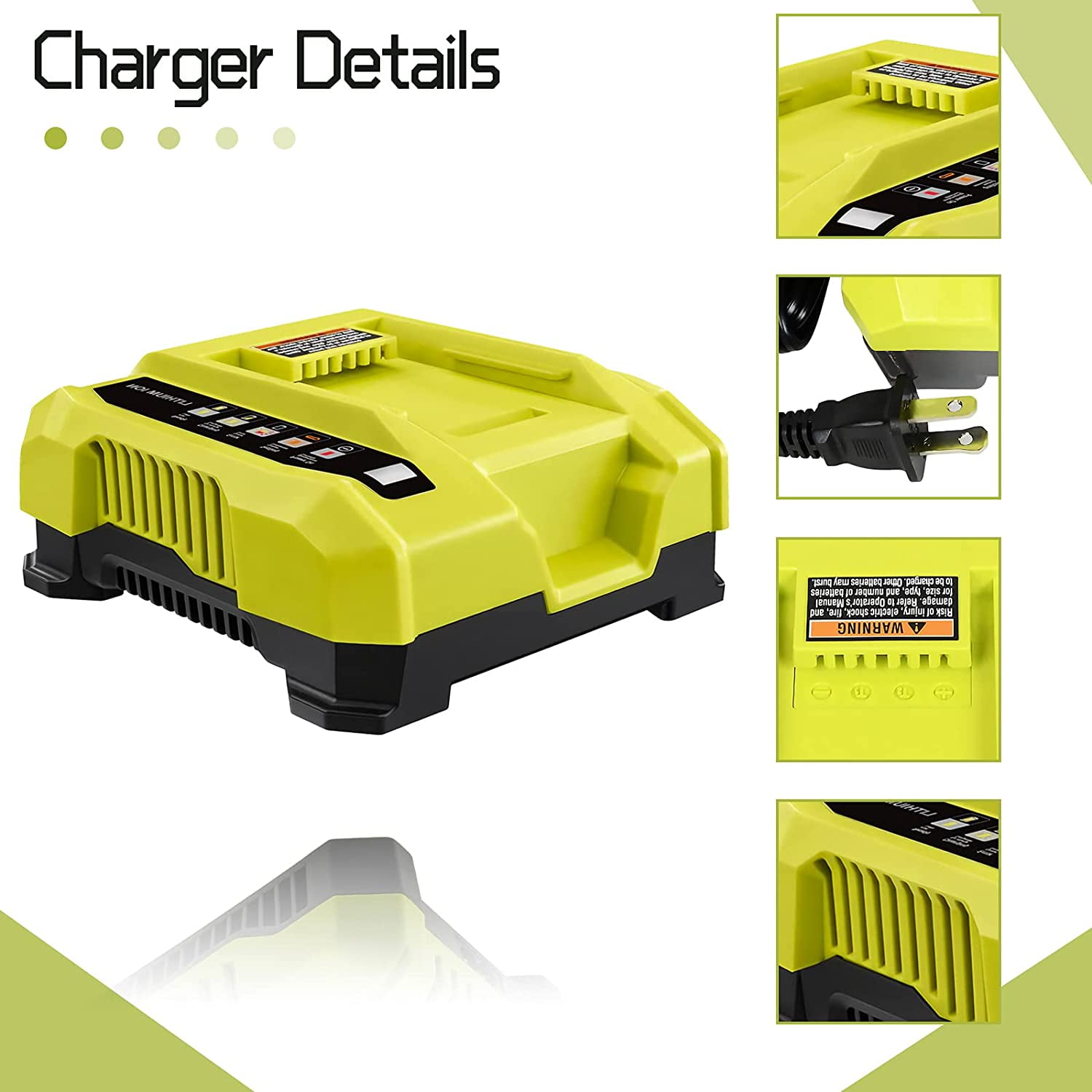 OP401 Replacement Charger Compatible with Ryobi 40V Battery Charger Compatible with Ryobi 40 Volt Lithium-ion Battery OP4015 OP4026 OP4026A OP4030 OP4040 OP4050 OP4050A OP4060 OP40261 OP40301
