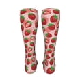 thumbnail image 6 of Honeii Cute Strawberry Print Calf Socks Sports Socks Seamless Toe, Trouser Socks,Knee High Long Socks for Women and Men-One Size, 6 of 8